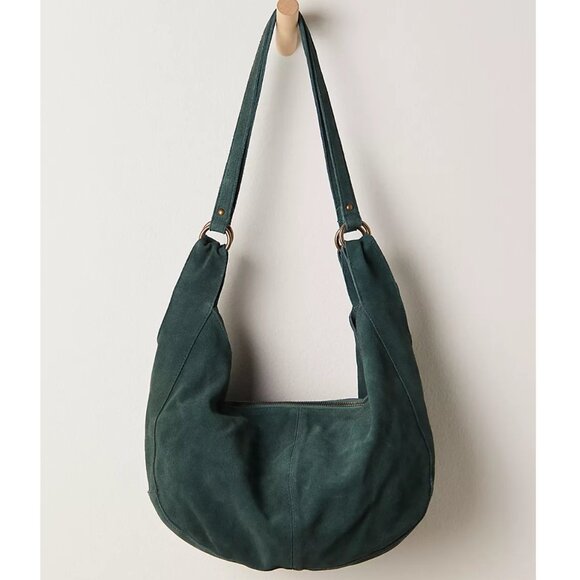 Roma Suede Tote Bag Color: Pine - Picture 1 of 4